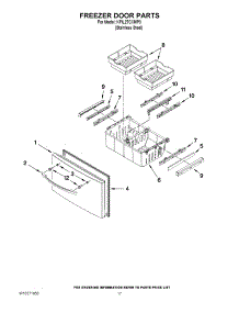 09 - Freezer Door Parts parts for Kitchenaid Refrigerator KFIL27CXMP0 from AppliancePartsPros.com