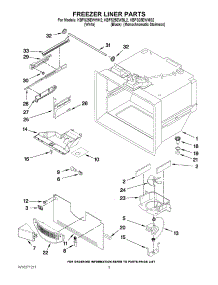 02 - Freezer Liner Parts parts for Kitchenaid Refrigerator KBFS25EWMS2 from AppliancePartsPros.com