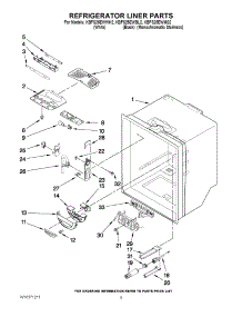 03 - Refrigerator Liner Parts parts for Kitchenaid Refrigerator KBFS25EWMS2 from AppliancePartsPros.com