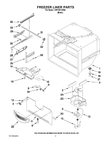 02 - Freezer Liner Parts parts for Kitchenaid Refrigerator KRFC90100B4 from AppliancePartsPros.com