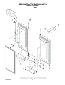 04 - Refrigerator Door Parts parts for Kitchenaid Refrigerator KRFC90100B4 from AppliancePartsPros.com