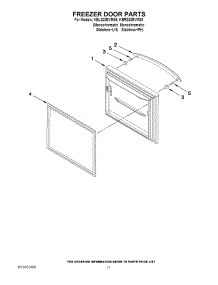 06 - Freezer Door Parts parts for Kitchenaid Refrigerator KBRS20EVMS5 from AppliancePartsPros.com