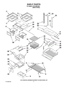 06 - Shelf Parts parts for Kitchenaid Refrigerator KFCO22EVBL2 from AppliancePartsPros.com