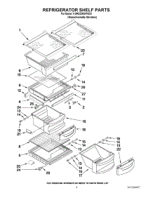 03 - Refrigerator Shelf Parts parts for Kitchenaid Refrigerator KSRS22MWMS01 from AppliancePartsPros.com