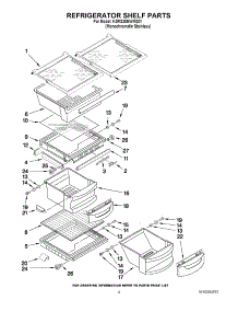 03 - Refrigerator Shelf Parts parts for Kitchenaid Refrigerator KSRS25MWMS01 from AppliancePartsPros.com