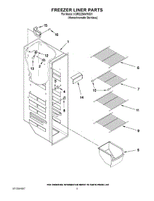 04 - Freezer Liner Parts parts for Kitchenaid Refrigerator KSRS22MWMS01 from AppliancePartsPros.com