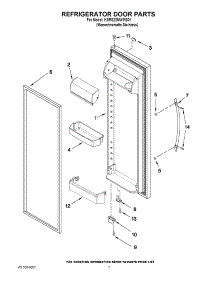 05 - Refrigerator Door Parts parts for Kitchenaid Refrigerator KSRS22MWMS01 from AppliancePartsPros.com