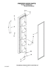 07 - Freezer Door Parts parts for Kitchenaid Refrigerator KSRS25MWMS01 from AppliancePartsPros.com