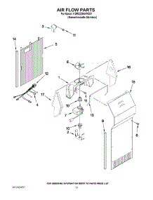 08 - Air Flow Parts parts for Kitchenaid Refrigerator KSRS22MWMS01 from AppliancePartsPros.com