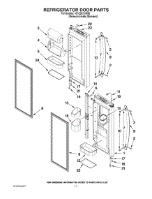 07 - Refrigerator Door Parts parts for Kitchenaid Refrigerator KFIS25XVMS5 from AppliancePartsPros.com