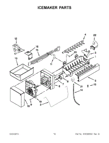 08 - Icemaker Parts parts for Kitchenaid Refrigerator KBFS22EWMS3 from AppliancePartsPros.com