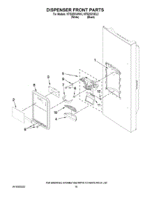08 - Dispenser Front Parts parts for Kitchenaid Refrigerator KFIS25XVWH3 from AppliancePartsPros.com