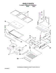 03 - Shelf Parts parts for Kitchenaid Refrigerator KFIS20XVWH3 from AppliancePartsPros.com