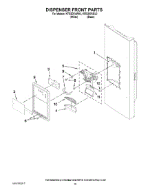08 - Dispenser Front Parts parts for Kitchenaid Refrigerator KFIS20XVWH3 from AppliancePartsPros.com
