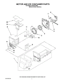 04 - Motor And Ice Container Parts parts for Kitchenaid Refrigerator KFIS20XVMS5 from AppliancePartsPros.com
