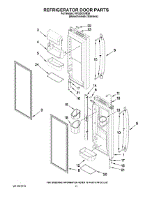 07 - Refrigerator Door Parts parts for Kitchenaid Refrigerator KFIS20XVMS5 from AppliancePartsPros.com