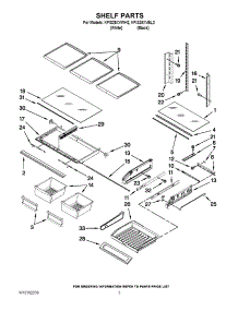 03 - Shelf Parts parts for Kitchenaid Refrigerator KFIS25XVWH2 from AppliancePartsPros.com