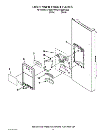 08 - Dispenser Front Parts parts for Kitchenaid Refrigerator KFIS25XVWH2 from AppliancePartsPros.com