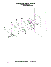08 - Dispenser Front Parts parts for Kitchenaid Refrigerator KFIS20XVMS5 from AppliancePartsPros.com