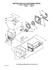 04 - Motor And Ice Container Parts parts for Kitchenaid Refrigerator KFIS25XVBL2 from AppliancePartsPros.com