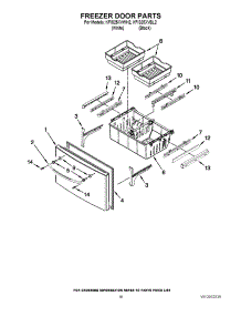 09 - Freezer Door Parts parts for Kitchenaid Refrigerator KFIS25XVBL2 from AppliancePartsPros.com