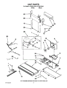 10 - Unit Parts parts for Kitchenaid Refrigerator KFIS25XVBL2 from AppliancePartsPros.com