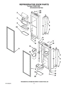 07 - Refrigerator Door Parts parts for Kitchenaid Refrigerator KFIS25XVMS4 from AppliancePartsPros.com