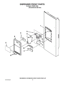 08 - Dispenser Front Parts parts for Kitchenaid Refrigerator KFIS25XVMS4 from AppliancePartsPros.com