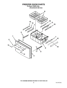 09 - Freezer Door Parts parts for Kitchenaid Refrigerator KFIS25XVMS4 from AppliancePartsPros.com