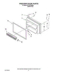 03 - Freezer Door Parts parts for Kitchenaid Refrigerator K2TLEFFWMS01 from AppliancePartsPros.com