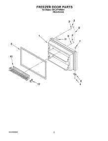03 - Freezer Door Parts parts for Kitchenaid Refrigerator K9TLEFFWMS01 from AppliancePartsPros.com