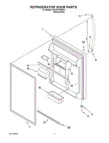 05 - Refrigerator Door Parts parts for Kitchenaid Refrigerator K9TLEFFWMS01 from AppliancePartsPros.com