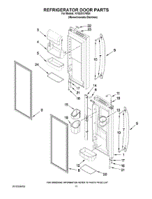 07 - Refrigerator Door Parts parts for Kitchenaid Refrigerator KFIS20XVMS4 from AppliancePartsPros.com