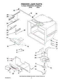 02 - Freezer Liner Parts parts for Kitchenaid Refrigerator KBFS22EWBL2 from AppliancePartsPros.com