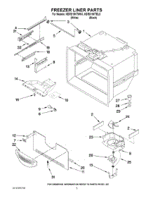 03 - Freezer Liner Parts parts for Kitchenaid Refrigerator KBRS19KTWH5 from AppliancePartsPros.com
