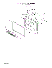 03 - Freezer Door Parts parts for Whirlpool Refrigerator K2TREFFWMS01 from AppliancePartsPros.com