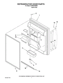 05 - Refrigerator Door Parts parts for Whirlpool Refrigerator K2TREFFWMS01 from AppliancePartsPros.com