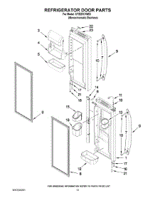 07 - Refrigerator Door Parts parts for Kitchenaid Refrigerator KFIS20XVMS3 from AppliancePartsPros.com