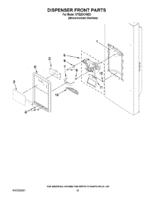 08 - Dispenser Front Parts parts for Kitchenaid Refrigerator KFIS20XVMS3 from AppliancePartsPros.com