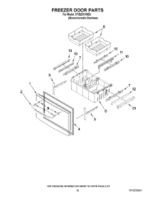 09 - Freezer Door Parts parts for Kitchenaid Refrigerator KFIS20XVMS3 from AppliancePartsPros.com