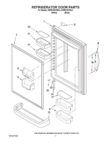 04 - Refrigerator Door Parts parts for Kitchenaid Refrigerator KBRS19KTWH4 from AppliancePartsPros.com