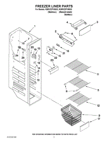 04 - Freezer Liner Parts parts for Kitchenaid Refrigerator KSRV22FVSS03 from AppliancePartsPros.com