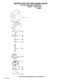 10 - Motor And Ice Container Parts parts for Kitchenaid Refrigerator KSRV22FVSS03 from AppliancePartsPros.com