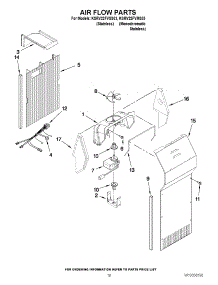 11 - Air Flow Parts parts for Kitchenaid Refrigerator KSRV22FVSS03 from AppliancePartsPros.com