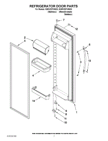 05 - Refrigerator Door Parts parts for Kitchenaid Refrigerator KSRV22FVMS03 from AppliancePartsPros.com