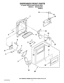 07 - Dispenser Front Parts parts for Kitchenaid Refrigerator KSRV22FVMS03 from AppliancePartsPros.com
