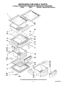 03 - Refrigerator Shelf Parts parts for Kitchenaid Refrigerator KSRS25MWMS00 from AppliancePartsPros.com