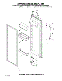 06 - Refrigerator Door Parts parts for Kitchenaid Refrigerator KSRS25MWBL00 from AppliancePartsPros.com