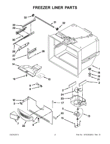 02 - Freezer Liner Parts parts for Kitchenaid Refrigerator KBFS22EWBL1 from AppliancePartsPros.com