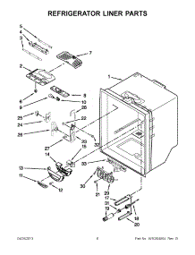 03 - Refrigerator Liner Parts parts for Kitchenaid Refrigerator KBFS22EWBL1 from AppliancePartsPros.com